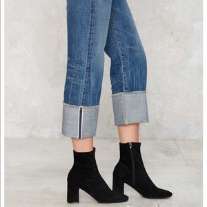 Jeffrey Campbell Black Suede Ankle Boots Cienaga